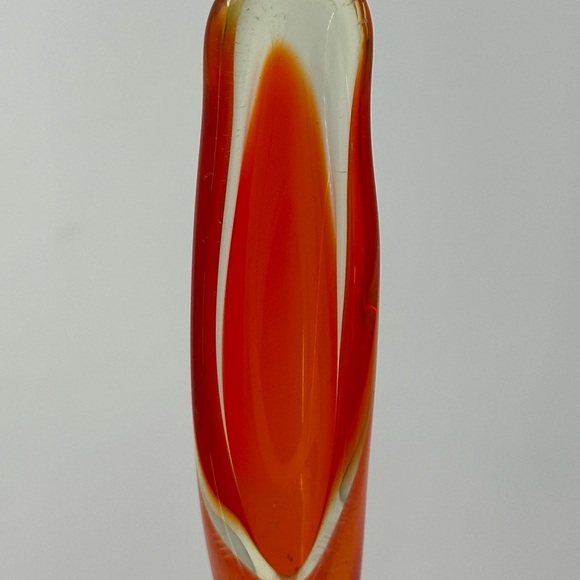 Vintage Viking Glass Amberina 13.5” Swung Vase - Picture 3 of 8